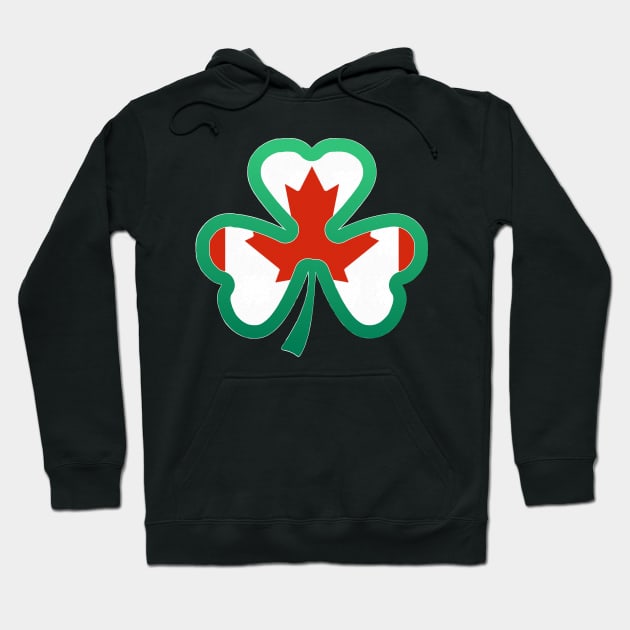 Canadian Flag for st patricks day, Irish Shamrock Hoodie by Myteeshirts